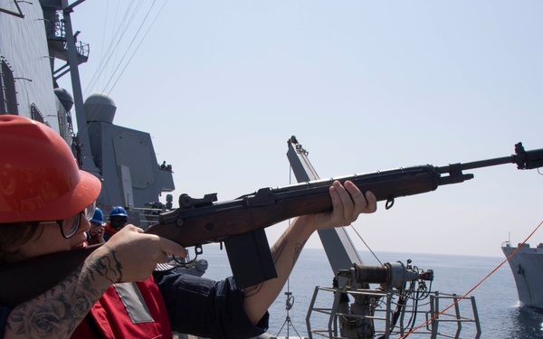 Frank E. Petersen Jr. conducts replenishment-at-sea