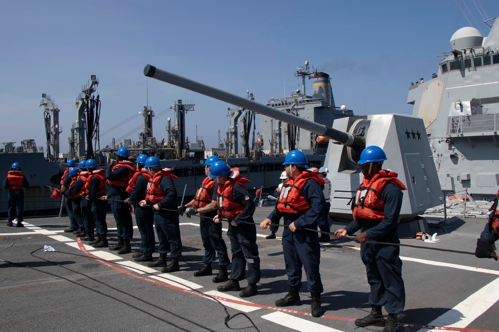 Frank E. Petersen Jr. conducts replenishment-at-sea