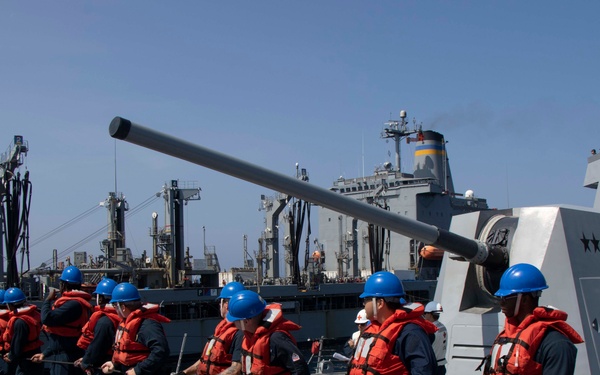 Frank E. Petersen Jr. conducts replenishment-at-sea