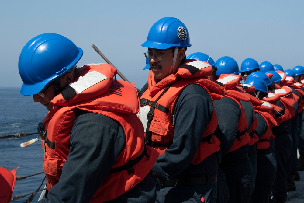 Frank E. Petersen Jr. conducts replenishment-at-sea