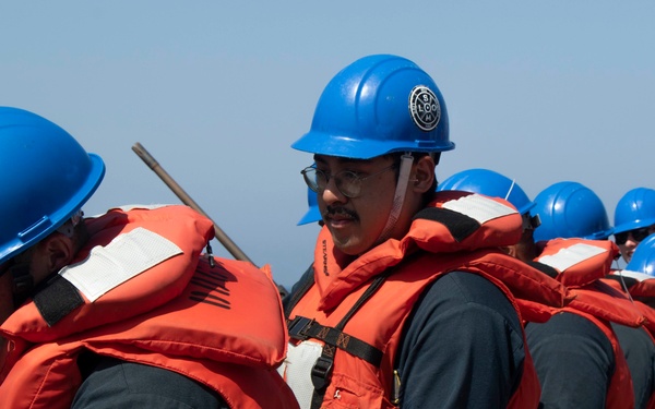 Frank E. Petersen Jr. conducts replenishment-at-sea