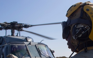 Frank E. Petersen Jr. conducts flight quarters