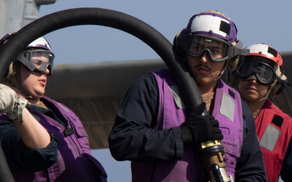 Frank E. Petersen Jr. conducts flight quarters