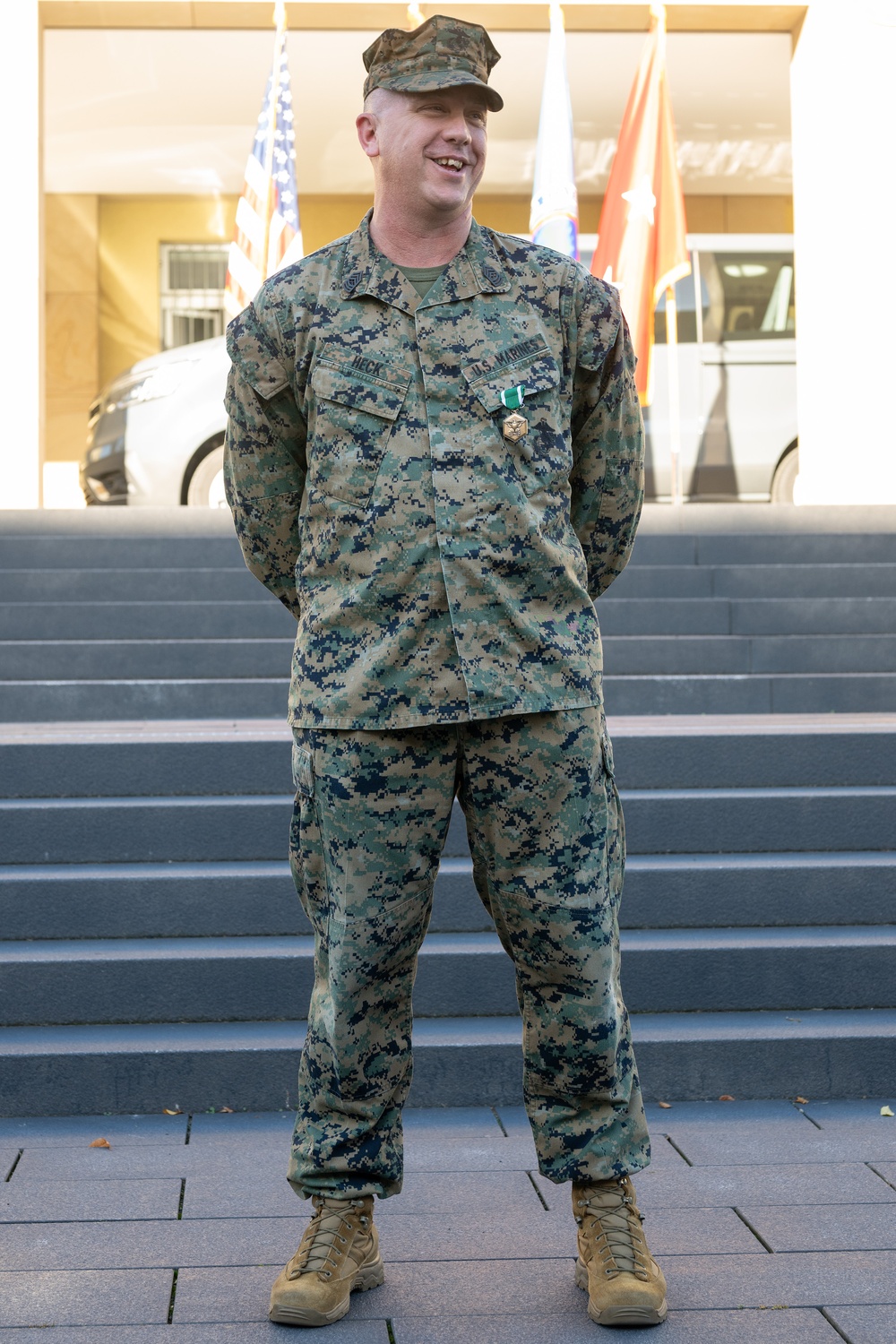 Commandant of the Marine Corps General Eric Smith visits with USAFRICOM and General Michael Langley on 28 Oct 2024 in Stuttgart Germany.