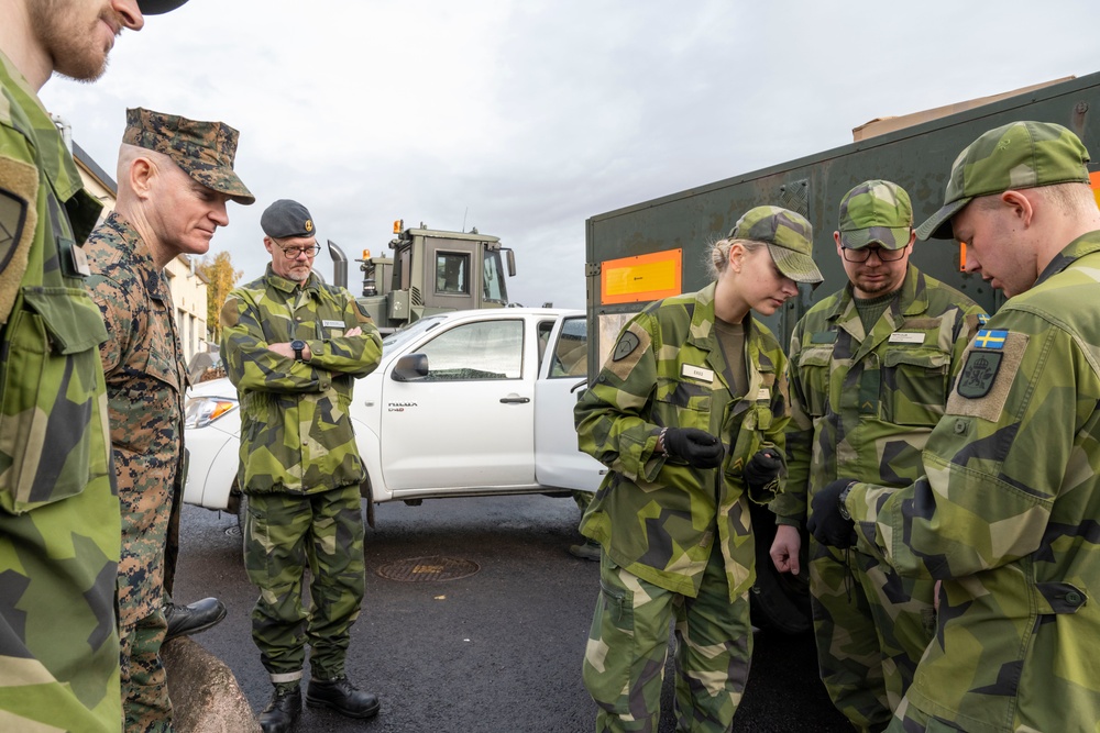 SEAC Visits Swedish Air Defense Regiment, Älvsborg Marine Regiment