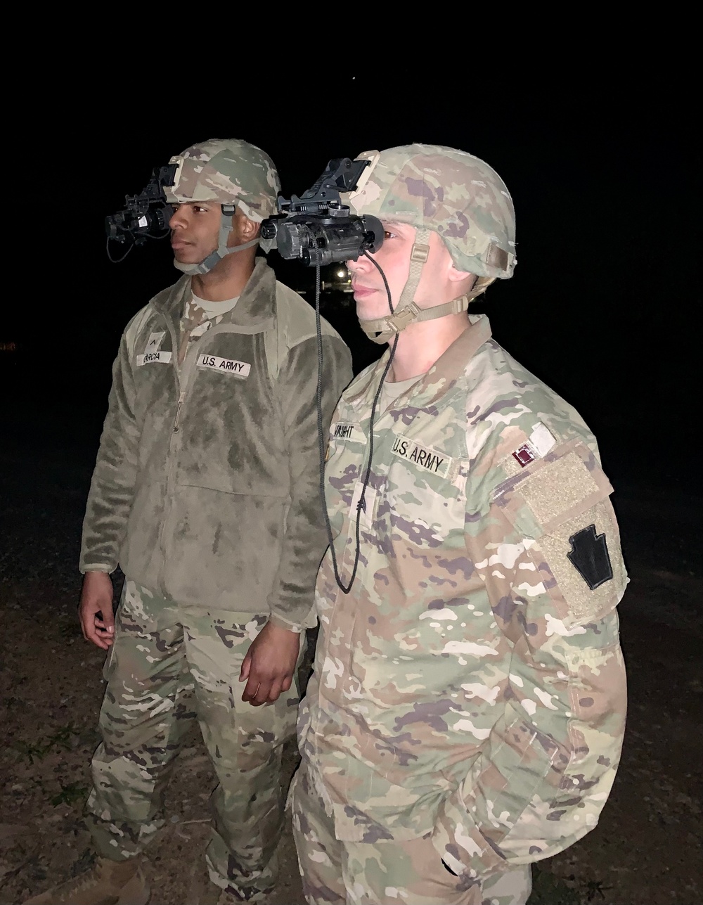 128th BSB operates NVGs during nighttime driver’s training