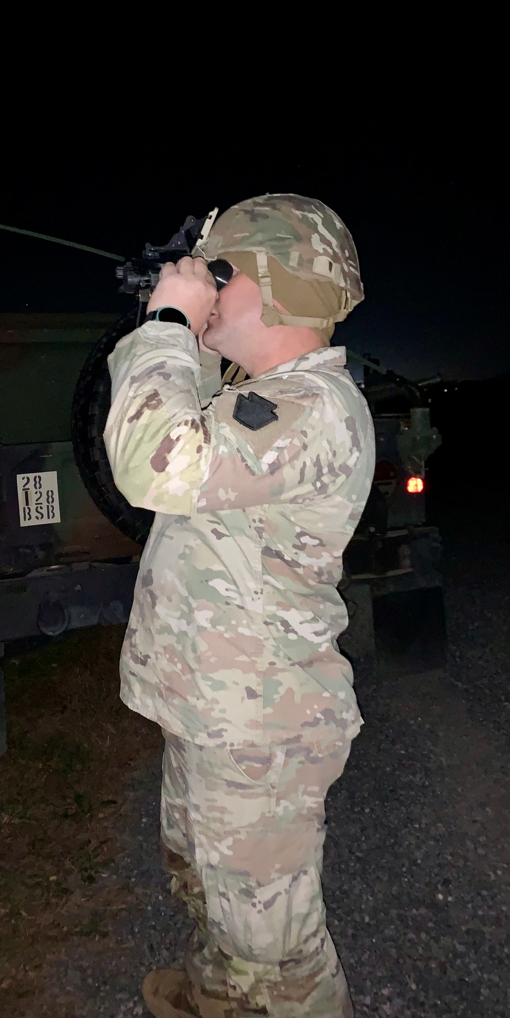 128th BSB operates NVGs during nighttime driver’s training