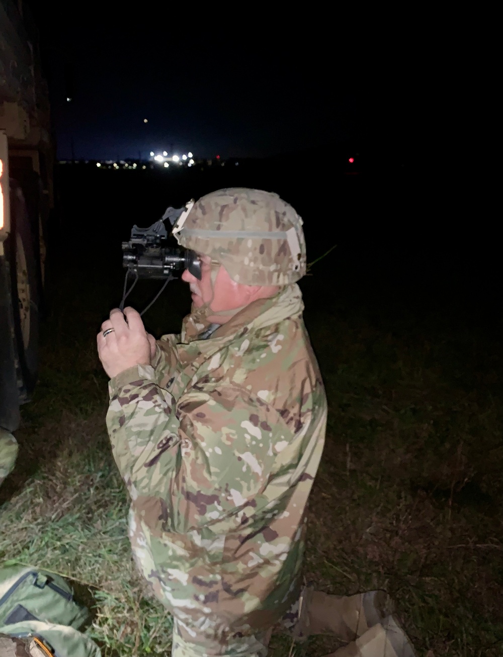 128th BSB operates NVGs during nighttime driver’s training