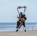 U.S. Army Golden Knights skydive onto Galveston Island