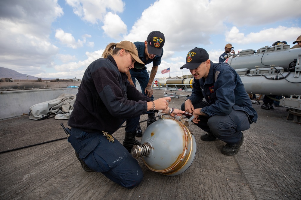 Routine Maintenance aboard the USS Cole