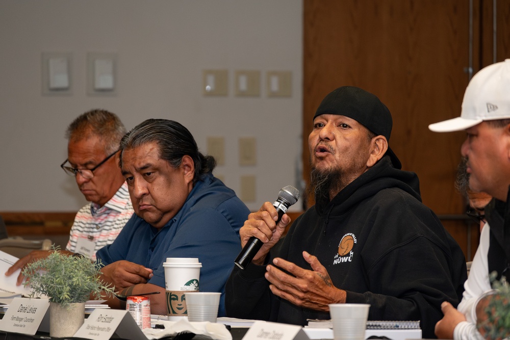Native American Tribal leaders and community consult with Nellis leadership