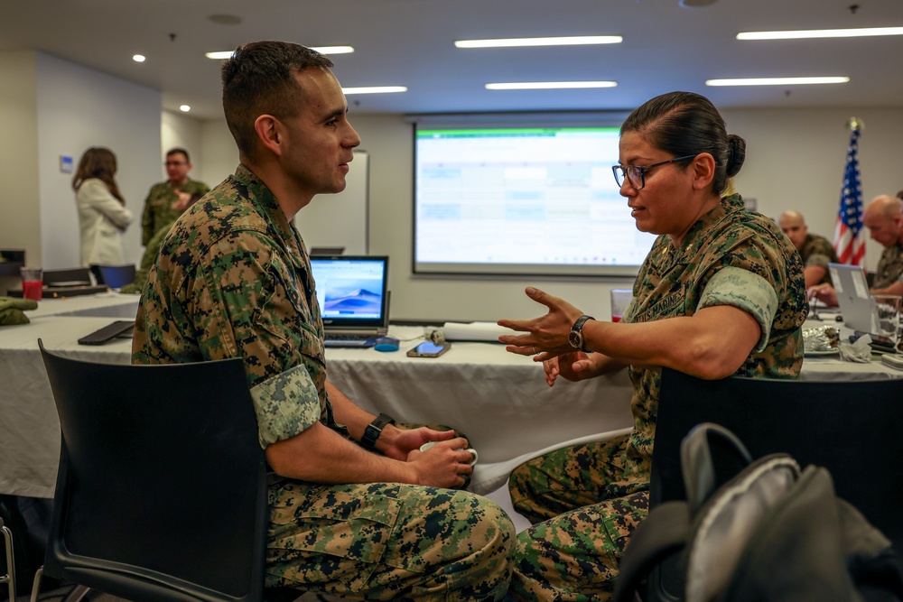 U.S. Marine Corps Forces, South, and Infantería de Marina de Colombia collaborate during a staff planner working group