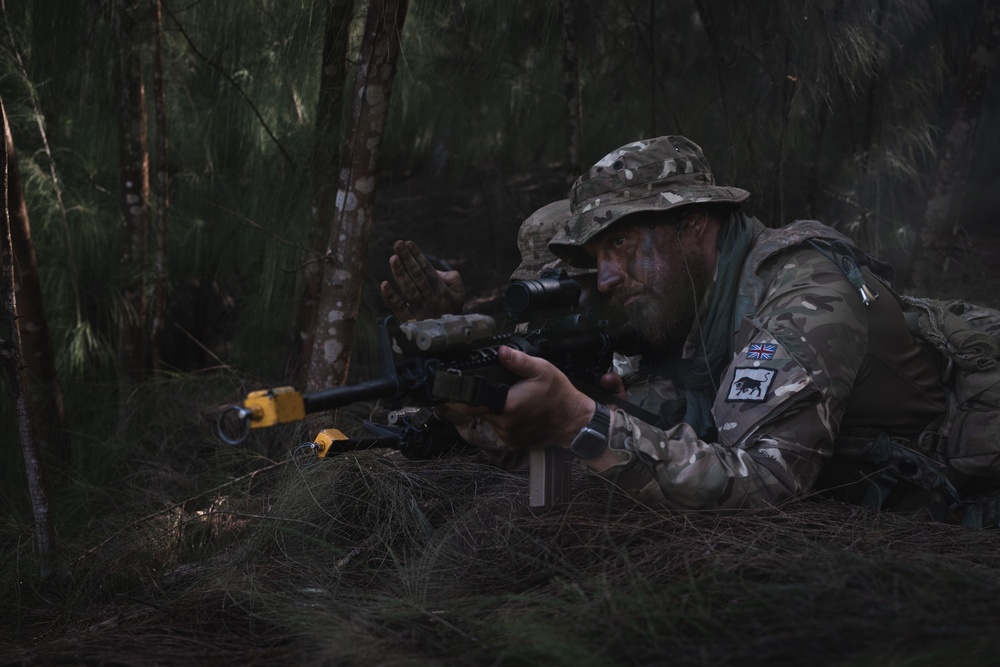 3SCOTS sets up ambush points and create escape routes during JPMRC 25-01