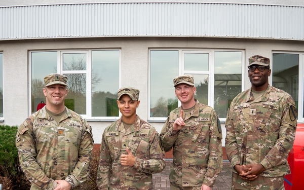 Task Force Red Team Troopers Visit Polish Students