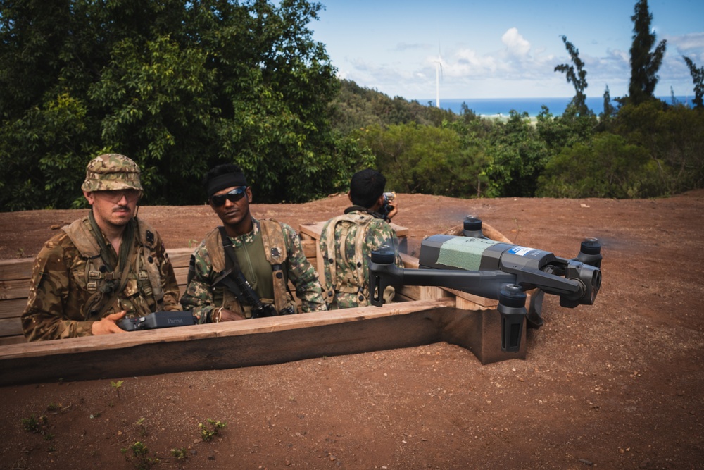 3SCOTS conduct unit movement after an assault during JPMRC 25-01