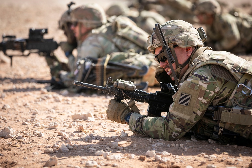 Coalition forces conduct a live-fire exercise with partners