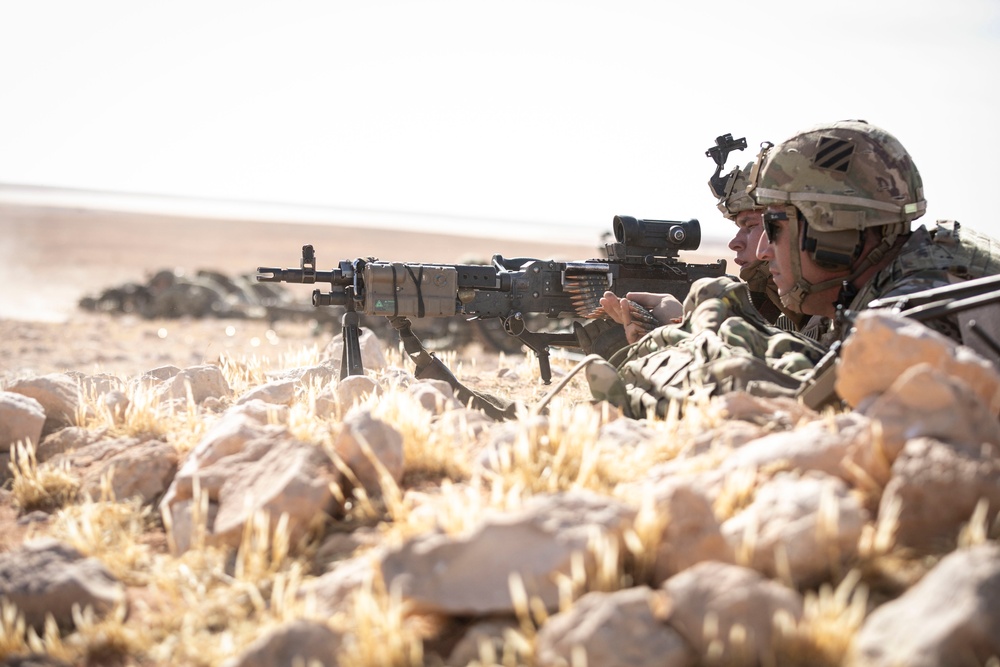 Coalition forces conduct a live-fire exercise with partners