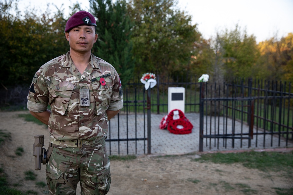 British KFOR Soldiers Hold a Memorial Service in Honor of First British Forces Lost in Kosovo Conflict