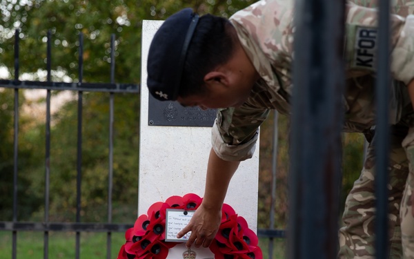 British KFOR Soldiers Hold a Memorial Service in Honor of First British Forces Lost in Kosovo Conflict
