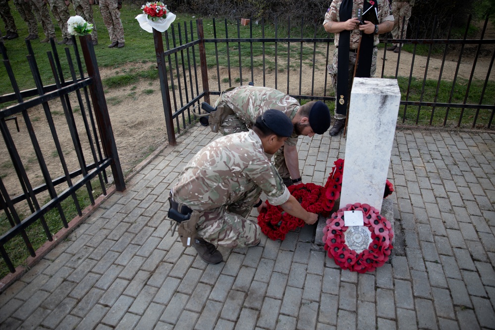 British KFOR Soldiers Hold a Memorial Service in Honor of First British Forces Lost in Kosovo Conflict