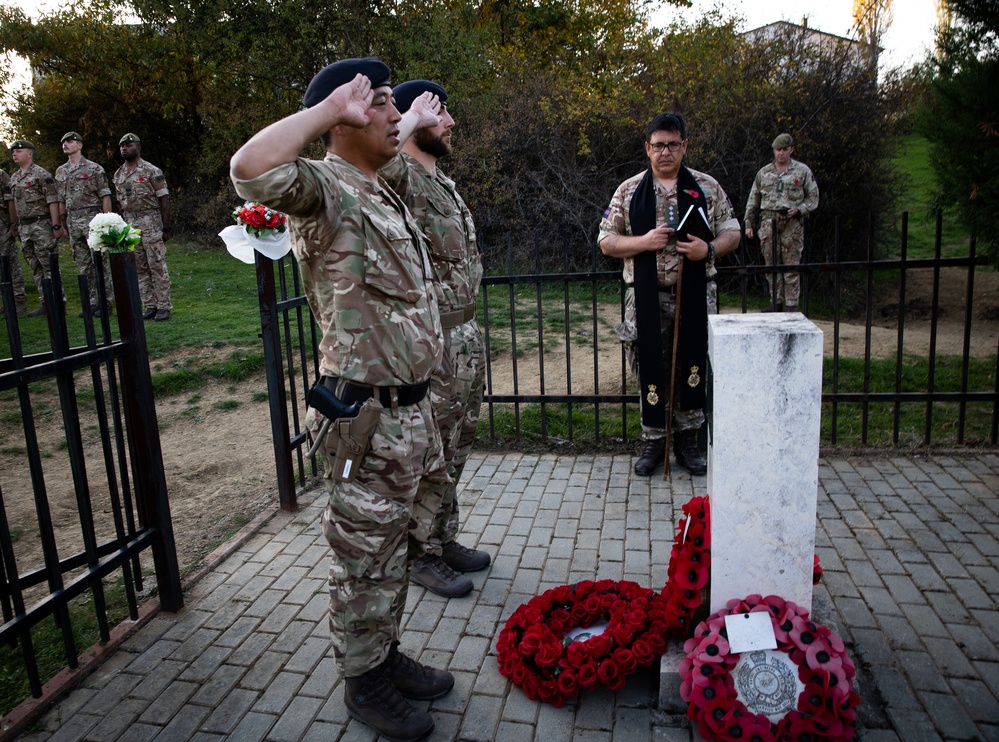 British KFOR Soldiers Hold a Memorial Service in Honor of First British Forces Lost in Kosovo Conflict