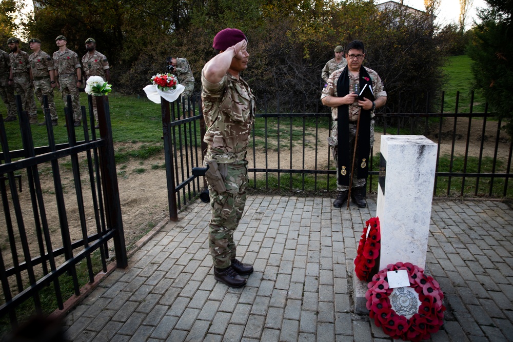 British KFOR Soldiers Hold a Memorial Service in Honor of First British Forces Lost in Kosovo Conflict