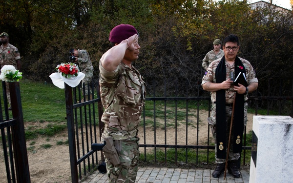 British KFOR Soldiers Hold a Memorial Service in Honor of First British Forces Lost in Kosovo Conflict