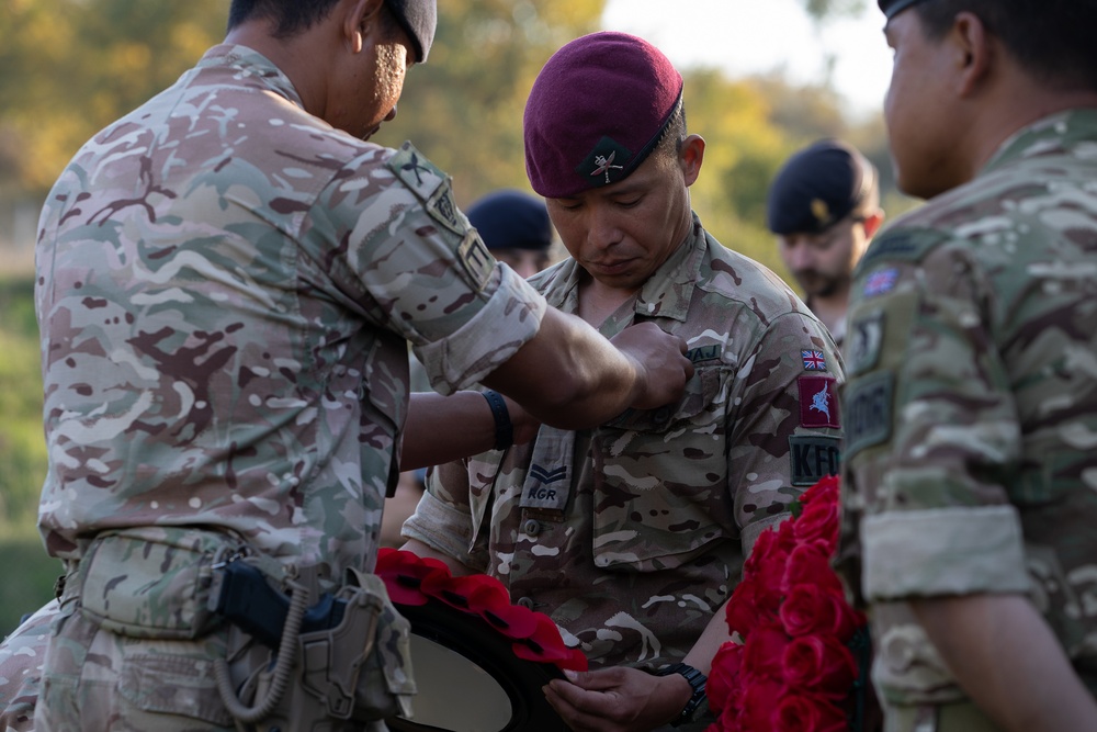 British KFOR Soldiers Hold a Memorial Service in Honor of First British Forces Lost in Kosovo Conflict