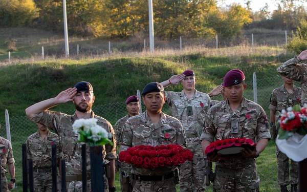 British KFOR Soldiers Hold a Memorial Service in Honor of First British Forces Lost in Kosovo Conflict