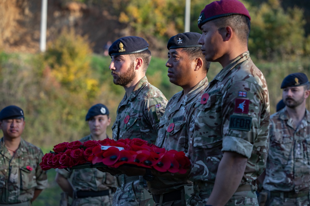 British KFOR Soldiers Hold a Memorial Service in Honor of First British Forces Lost in Kosovo Conflict