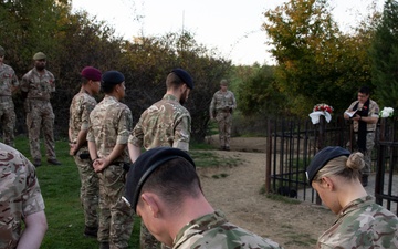 British KFOR Soldiers Hold a Memorial Service in Honor of First British Forces Lost in Kosovo Conflict