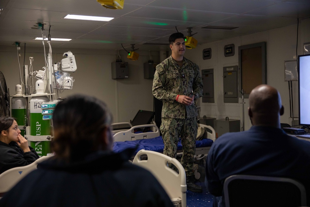 USS Makin Island Holds CPR Training