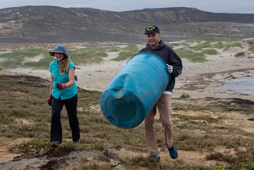 Joint forces remove 1,160 pounds of trash from remote San Nicolas Island beach