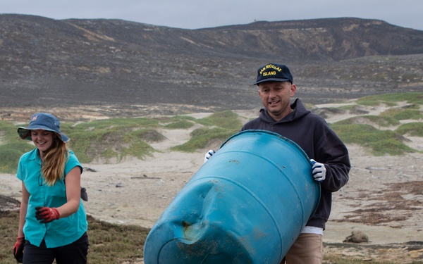 Joint forces remove 1,160 pounds of trash from remote San Nicolas Island beach