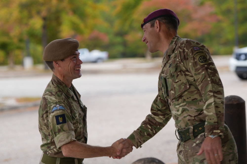 British Army Maj. Gen. Dominic Biddick Visits 82nd Airborne Division