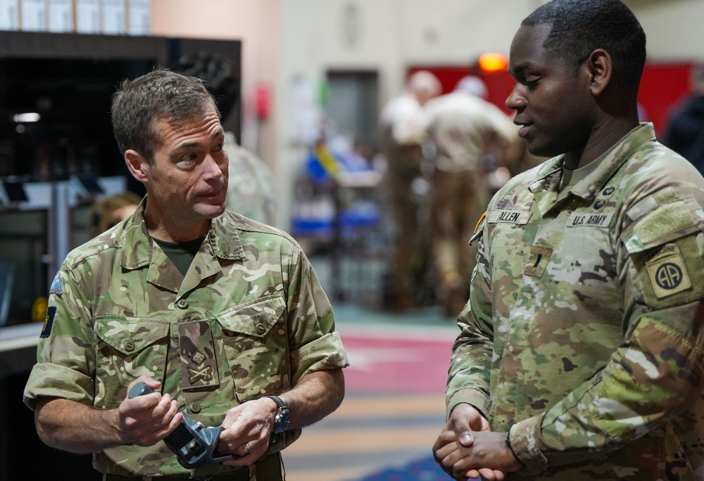 British Army Maj. Gen. Dominic Biddick Visits 82nd Airborne Division