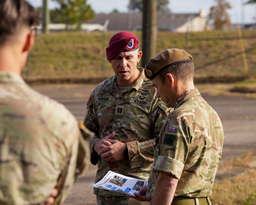 British Army Maj. Gen. Dominic Biddick Visits 82nd Airborne Division