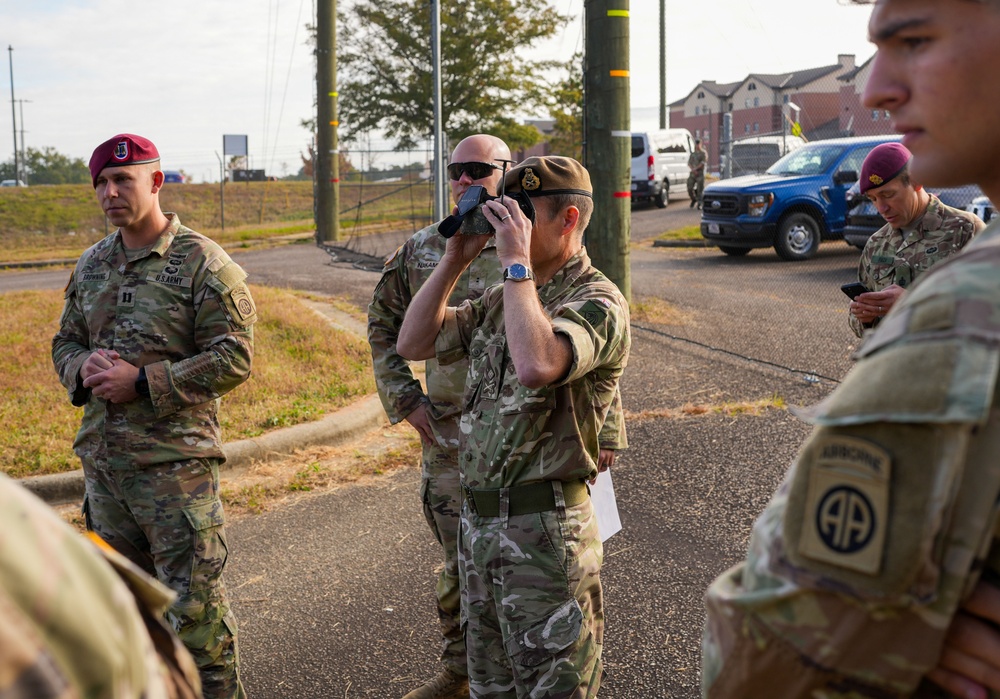 British Army Maj. Gen. Dominic Biddick Visits 82nd Airborne Division