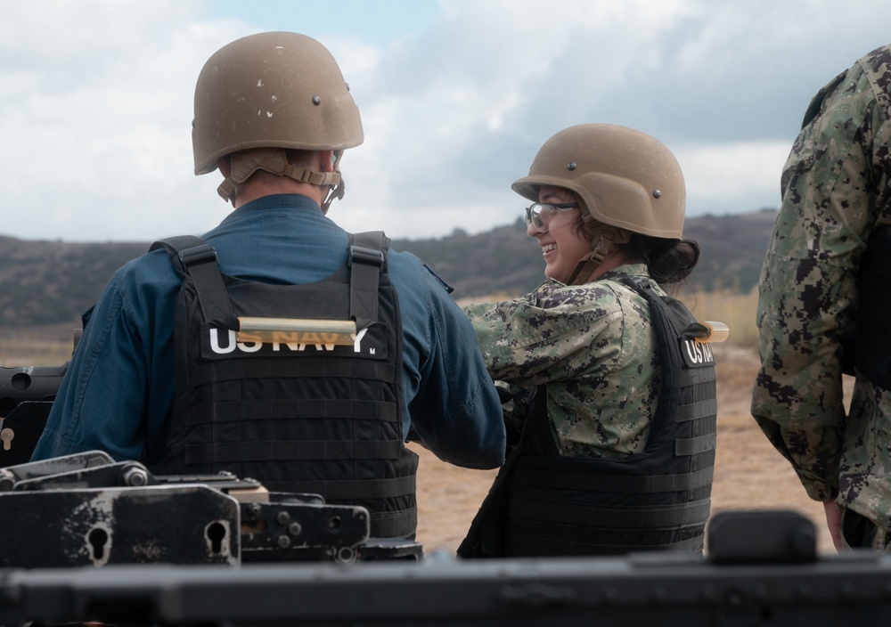 USS Essex Sailors Participate in a Live-Fire Qualification Course