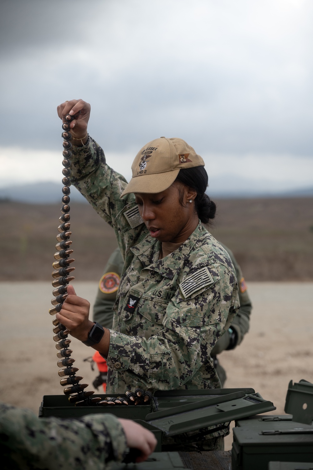 USS Essex Sailors Participate in a Live-Fire Qualification Course