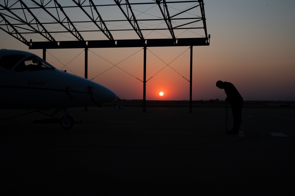 Local Enid Community Health Partners Tour Vance Air Force Base