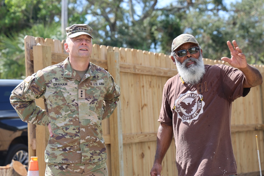 56th Chief of Engineers Lt. Gen. William H. Graham tours Hurricane Milton Emergency Field Office