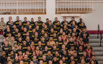 US Army Pacific, Royal Thai Army leadership pose for group photo with 25th ID Soldiers, Muay Thai instructors