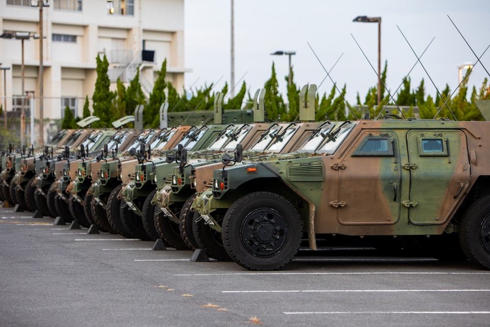 Keen Sword 25: Japan Self-Defense Force Stage Vehicles at MCAS Iwakuni 