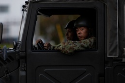 Keen Sword 25: Japan Self-Defense Force Stage Vehicles at MCAS Iwakuni 