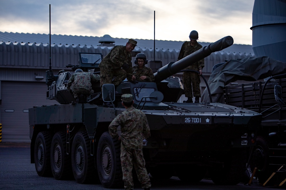 Keen Sword 25: Japan Self-Defense Force Stage Vehicles at MCAS Iwakuni 