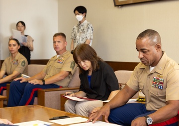 New SOP agreement sign for Chatan Town residents during tsunami evacuation