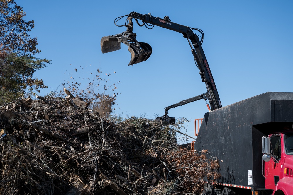 Buncombe County debris arrives at USACE temporary site in Swannanoa