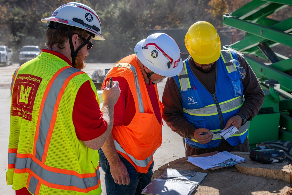 Buncombe County debris arrives at USACE temporary site in Swannanoa