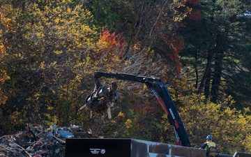 Buncombe County debris arrives at USACE temporary site in Swannanoa